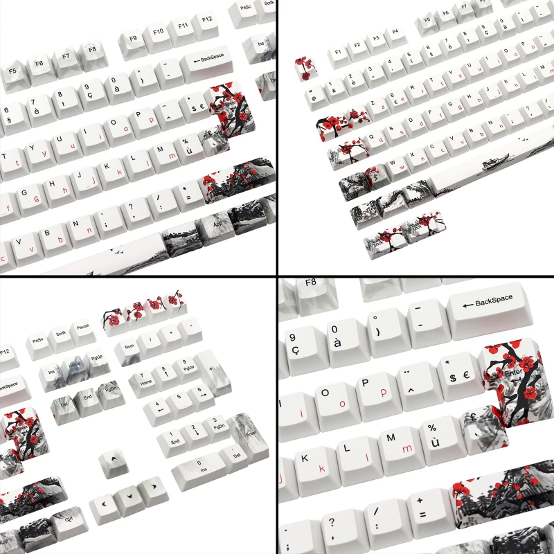 Teclado mecânico personalizado Cherry MX Switch, Plum