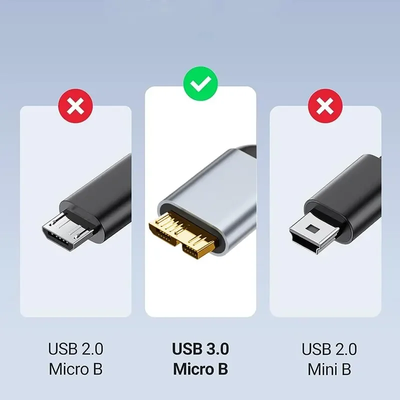 USB C to Micro B Cable Braided USB 3.0 Type C Male to Micro B Male For MacBook Toshiba Canvio camera