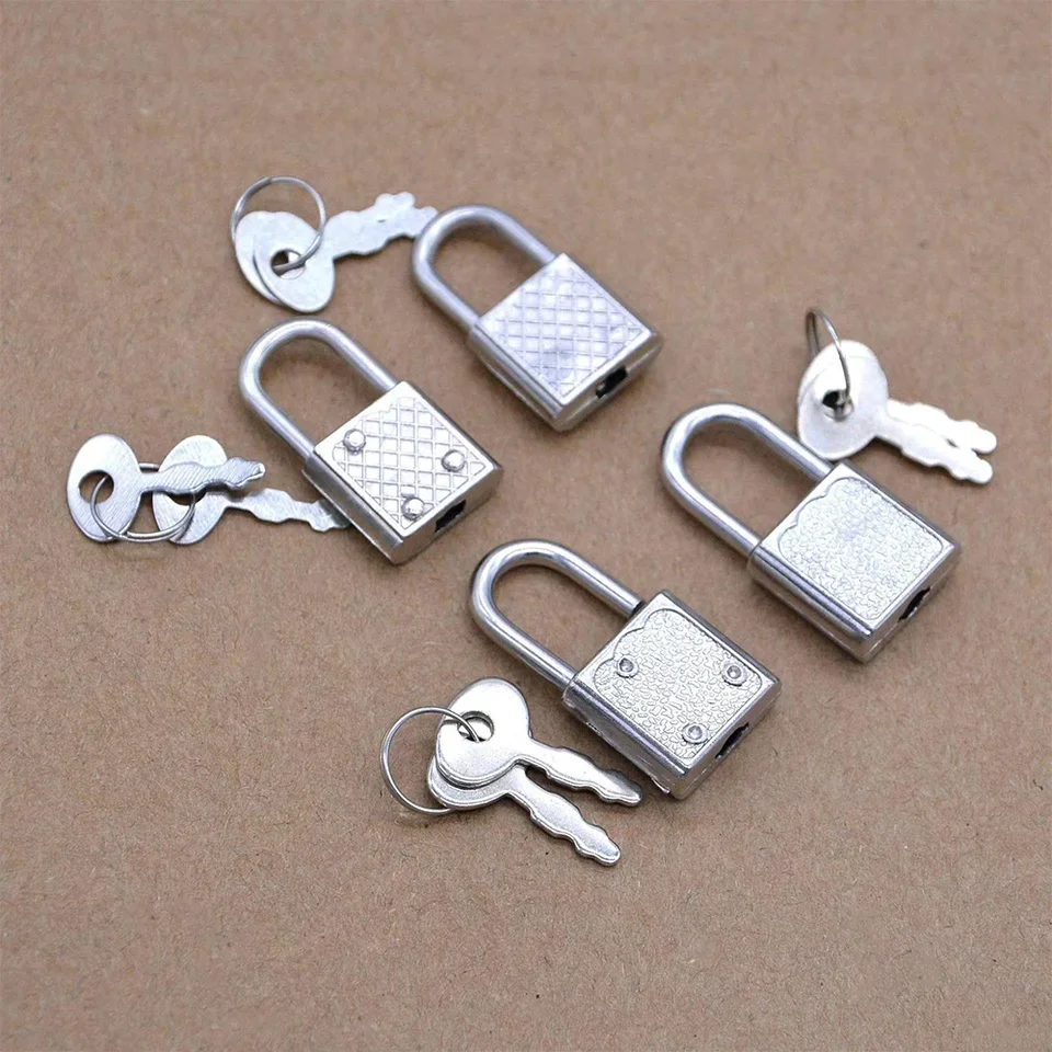 5sets Mini Metal Padlock with keys Notepad Diary Notebook Luggage