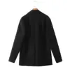 Maxdutti Vintage Blazers Women Loose Suits Jacket Women Tops Minimalism Black Blazers 2