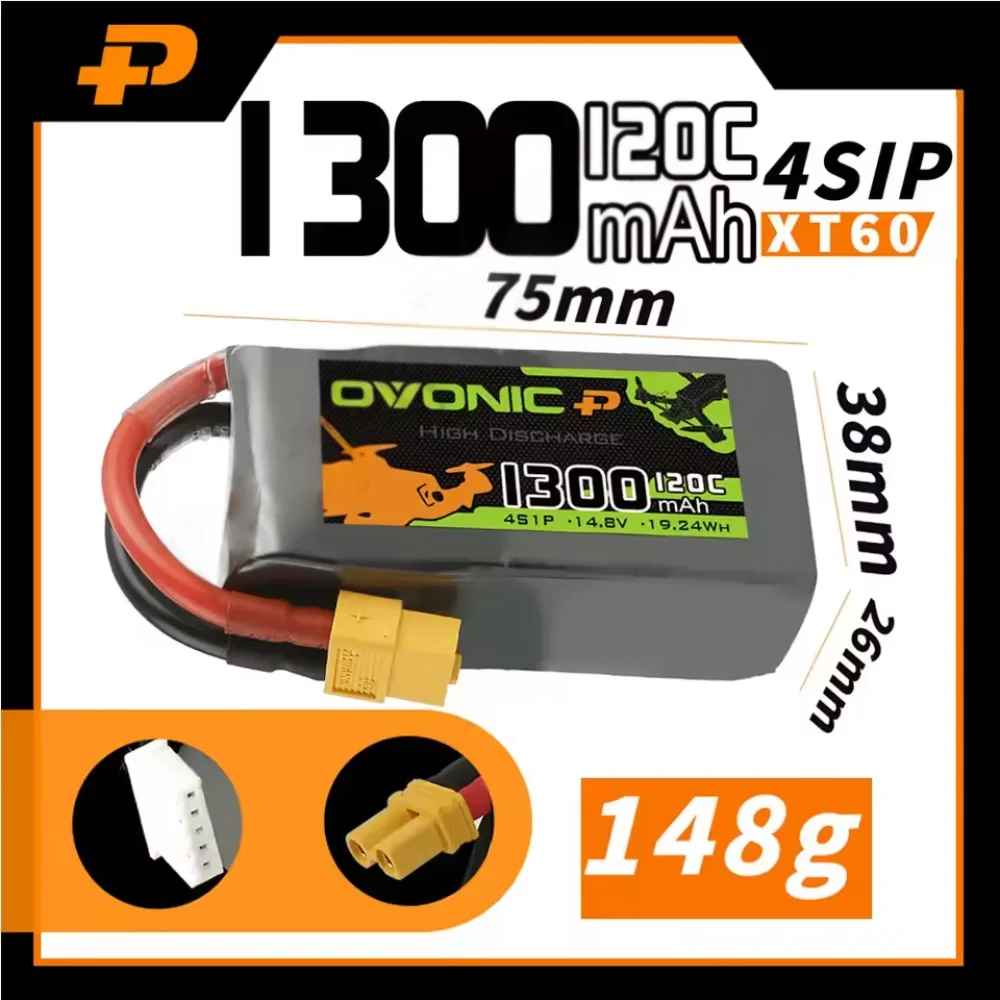 Batterie LiPo 4S/6S 120C XT60 pour RC Drone FPV - 1300mAh à 2200mAh