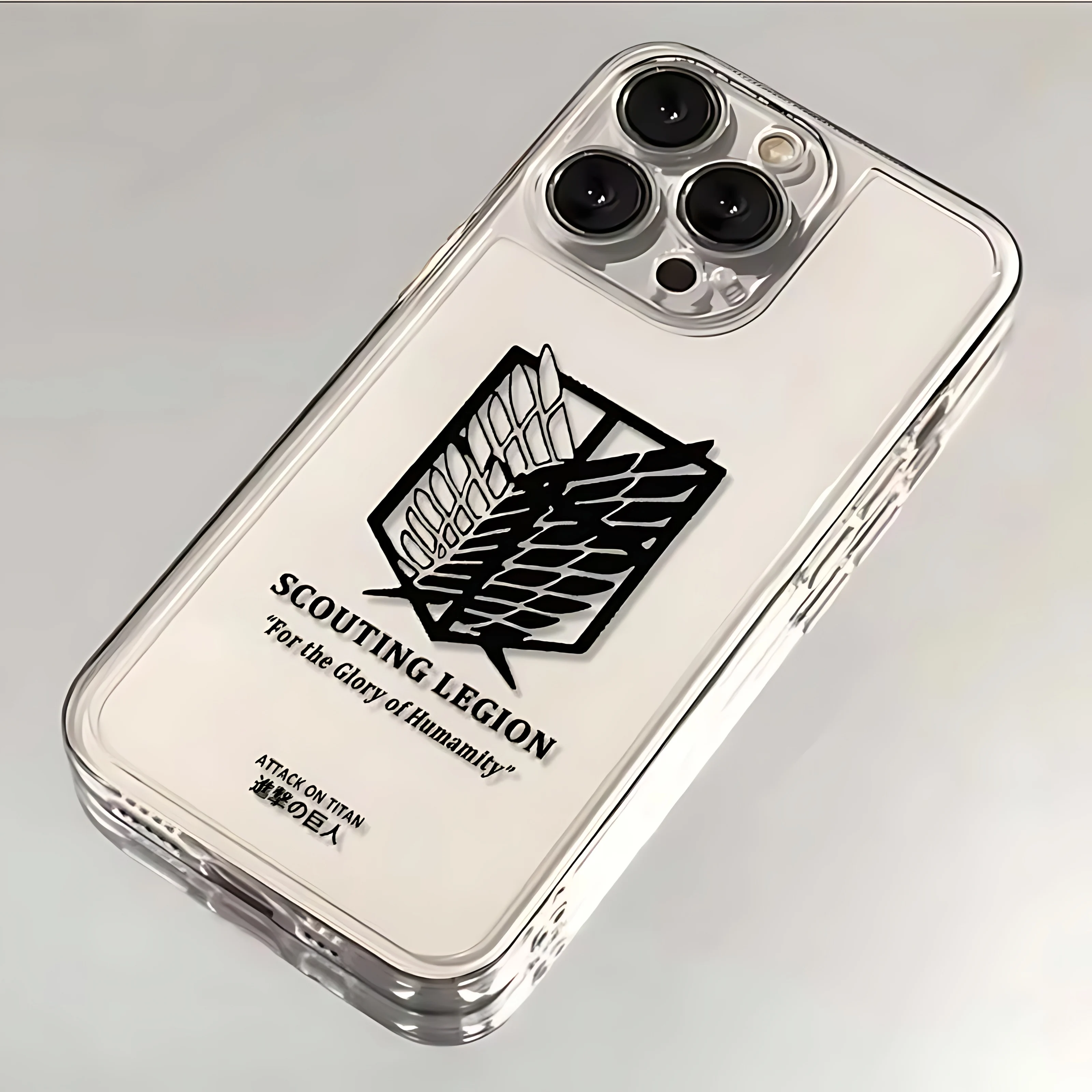 Anime Attack on Titan Clear Back Phone Case