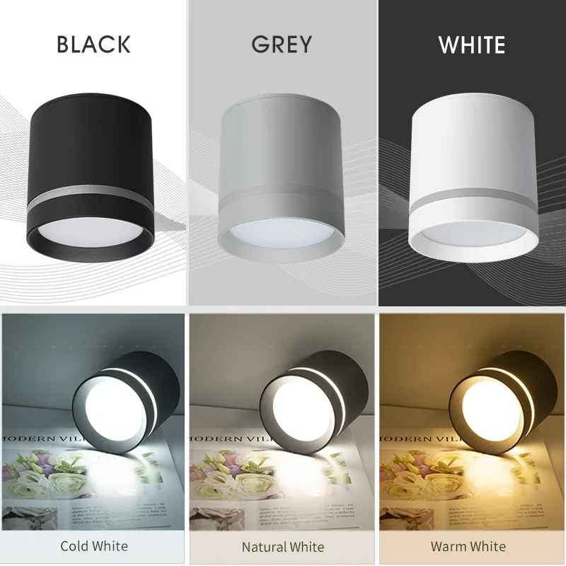 MANVIV Nordic LED Downlight 18W Downlight LED 220V Neutral light Surface Mounted Ceiling lamp Spot Lighting For Home Living Roo
