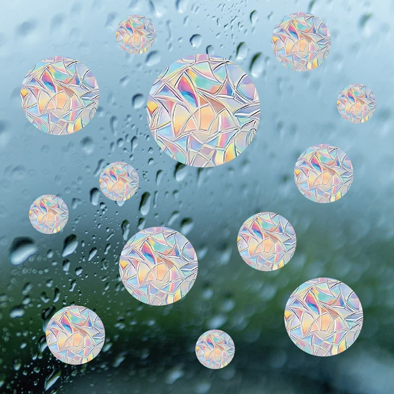 Butterfly Sun Catcher Window Sticker Mushroom Leaf Stained Rainbow Prism Glass Wall Sticker Kids Room Home Decoration Suncatcher