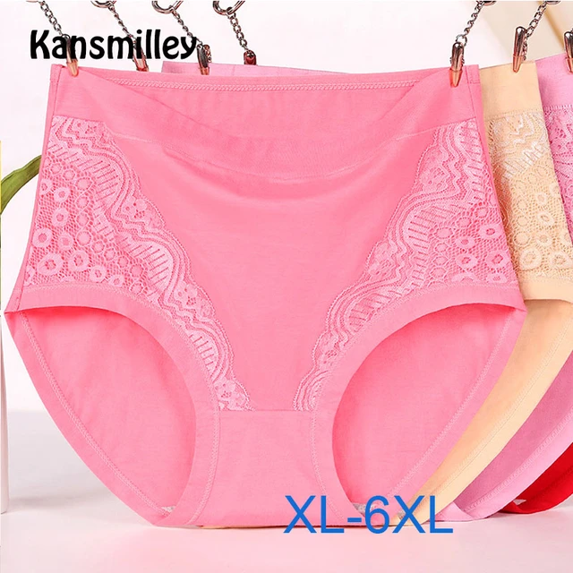 High Cut Women Underwear Panties,Large Sizes Women's Briefs,Soft Bamboo  Hipster,Plus Size Female Panties,Lace Women's Underpants - AliExpress