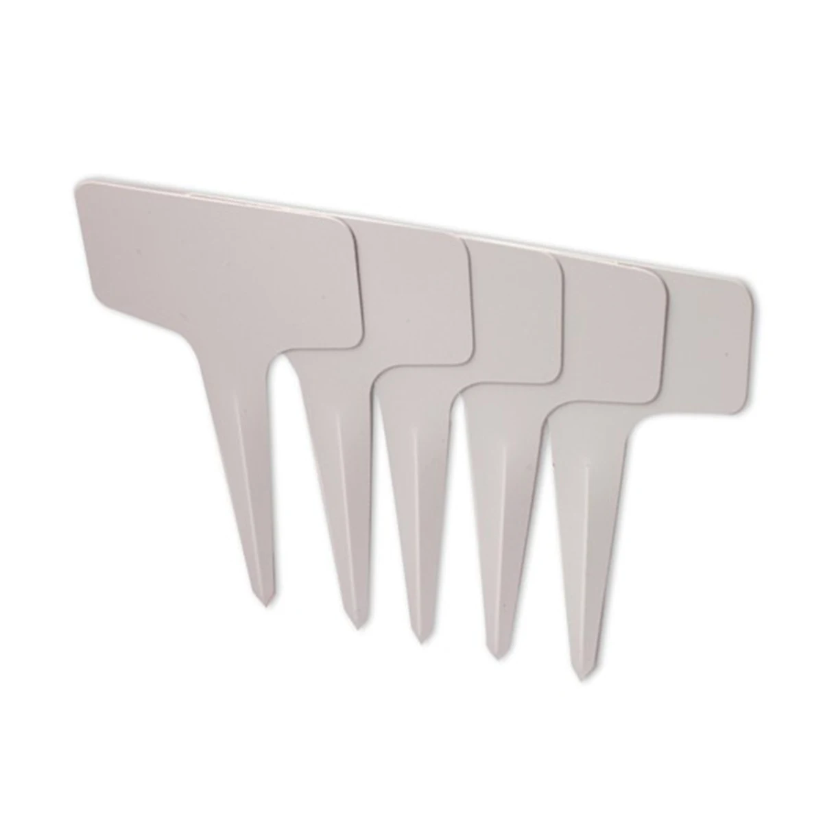 White Plastic PVC T-Type Garden Tags - 50/100pcs 6x10cm Seedling Markers and Decoration Labels