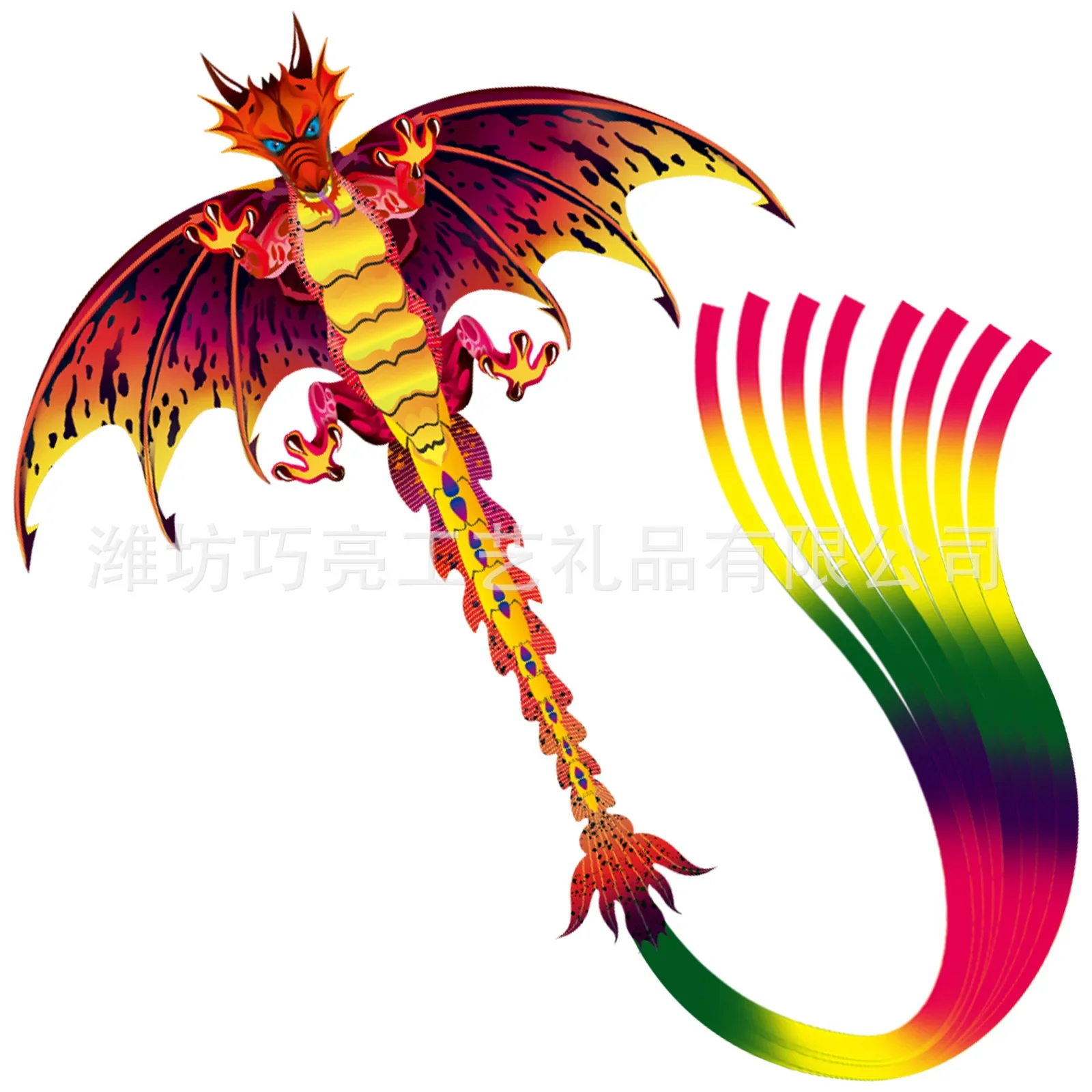 Kids Pterosaur KteFor Kites Professional Flying Surf For Kites Toys Professional Kite Flying Toys For Kids Colorful 1.5*1.7 M colorful rainbow kite
