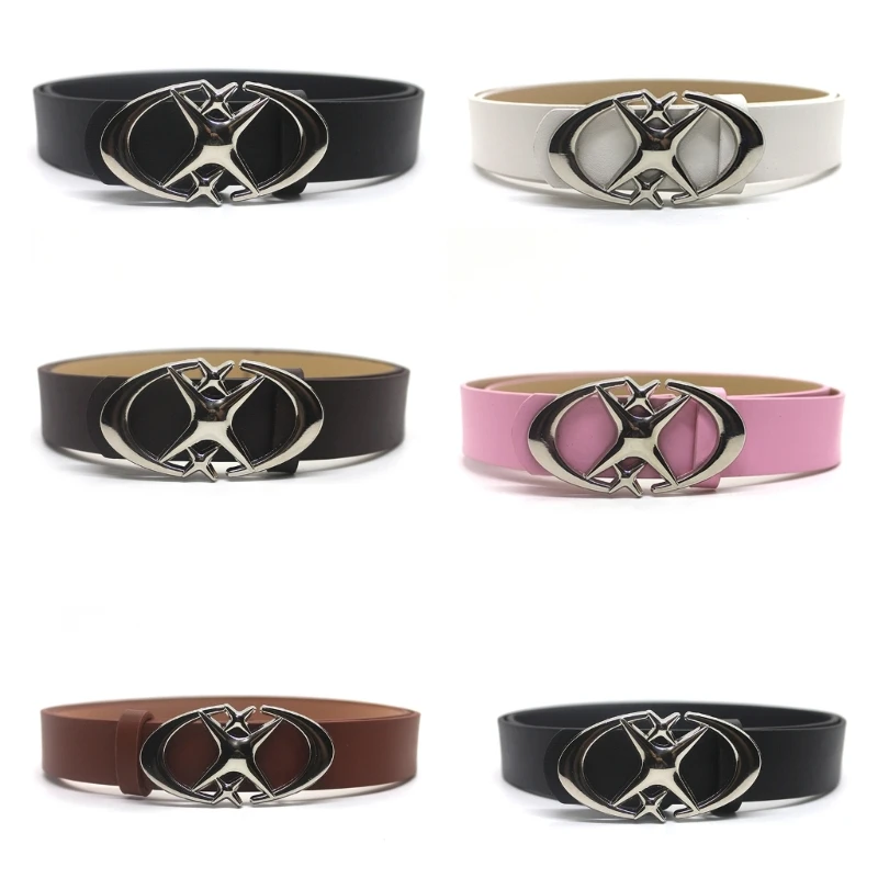 

Y2k Belt PU Decorative Jeans Pants Waistband Vintage Men Women Buckle Belt