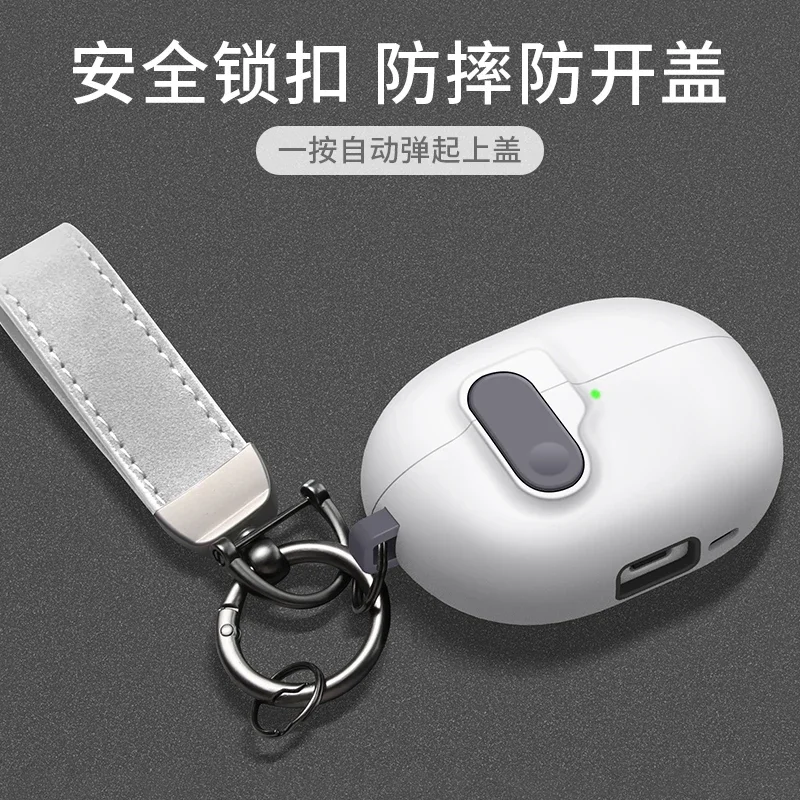 Luxury Shockproof Wireless Earphone Case with Hook