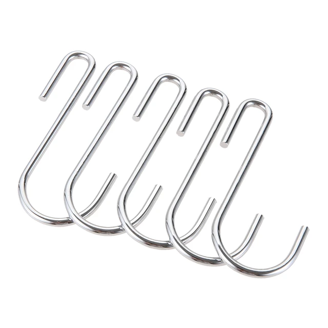 10Pcs Metal S-Shaped Hooks Heavy Duty Kitchen Bathroom Bedroom S