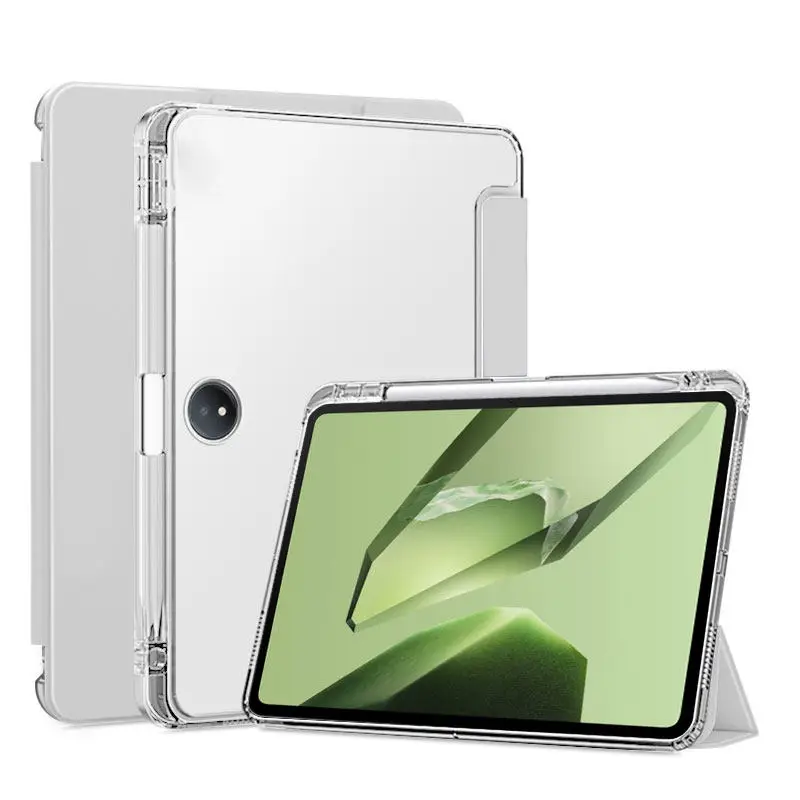 Premium Leather Stand Case with Pencil Holder for Tablets - Soft Back Cover
