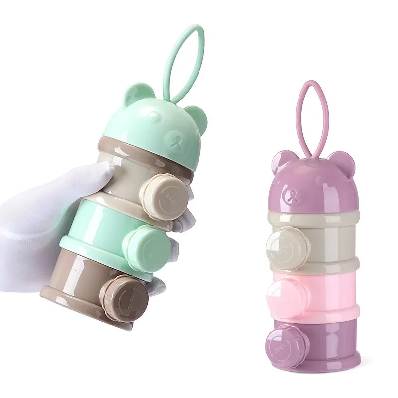 3 Layers Portable Baby Milk Powder Container Food Snack Storage Cup Infant Feeding Mix Container Layered Milk Powder Box