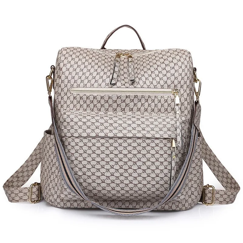thumbnail image 1 of Mochila retro de gran capacidad para mujer, diseño de nicho, mochilas para mujer, mochilas para estudiantes, mochilas para computadora portátil, 1 of 5