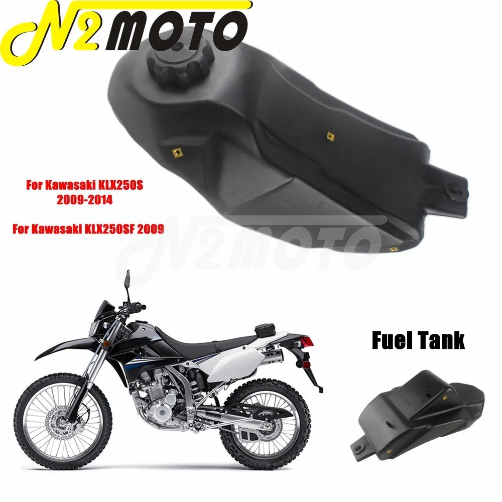 tanque de óleo de galões para kawasaki klx dirt bike motorcross preto combustível gasolina tanques de gás