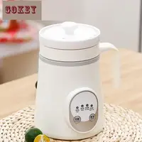 Ceramics Mini Electric Water Kettle Thermal Heating Cup Boiler Soup Health Pot Stew Porridge Noodle Slow Cooker Milk Heater 0.6L 1