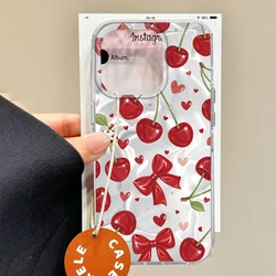 Red Cherry Fruit & Polka Dot Bowknot Phone Case - Samsung A35 (Yktsg18)