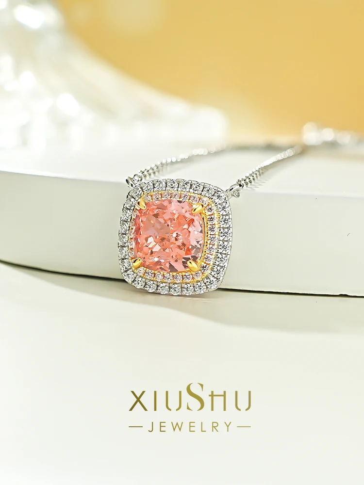 New Papalacha 925 Sterling Silver Pendant Set with High Carbon Diamonds for Women, Unique Design, Retro Wedding Jewelry