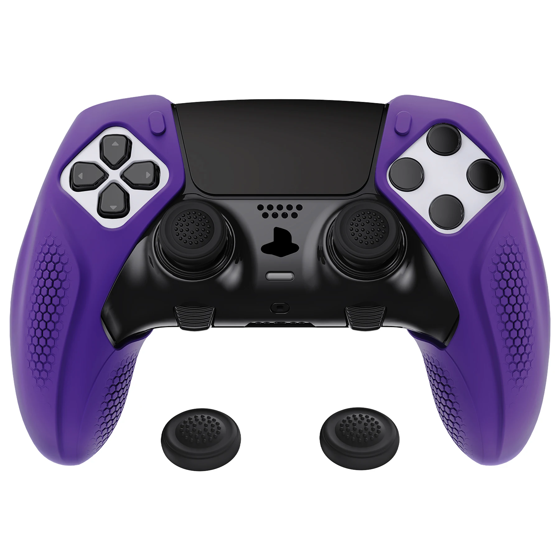 

PlayVital Ninja Edition Anti-Slip Half-Covered Silicone Cover Skin for ps5 Edge Controller Soft Protector - Purple