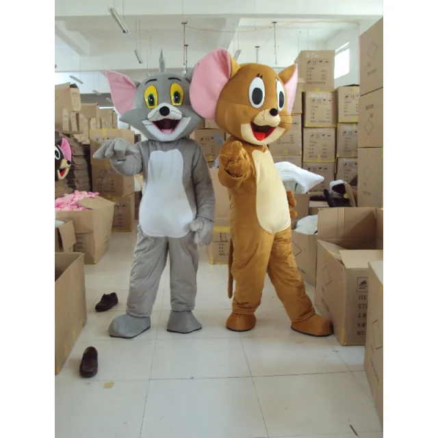 Cosplay Tom Cat and Jerry mouse Cartoon character Mascot costume Birthday Party fancy dress Advertising Animal carnival props - Image 2