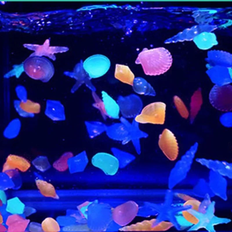 Glowing Stones Luminous Pebbles 100PCS for Garden Aquarium Fish Tank Pool Landscape