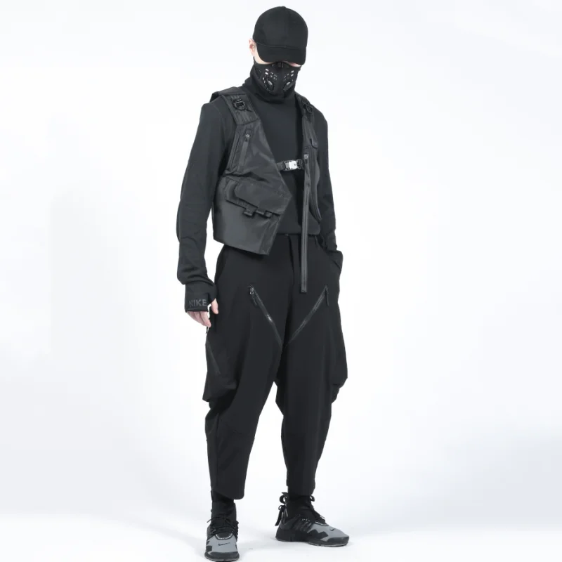 Outdoor Tactical Function Multi-pocket Design Vest Men Clothing Y2K High Street Techwear Style Sleeveless Jackets chalecos 6
