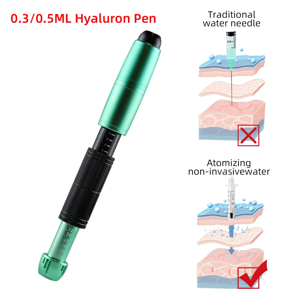 Hyaluronic Pen 2 in 1 Lip Plumping Light Spot Wrinkle Removal Lip Syringe Nebuliser Adjustable Pressure Pen Anti-Wrinkle Tools