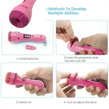 Child Early Education Projector Slide Story Machine Bedtime Toy Girl Boy Flashlight Toy Education Baby Sleeping Light Up Toys 2