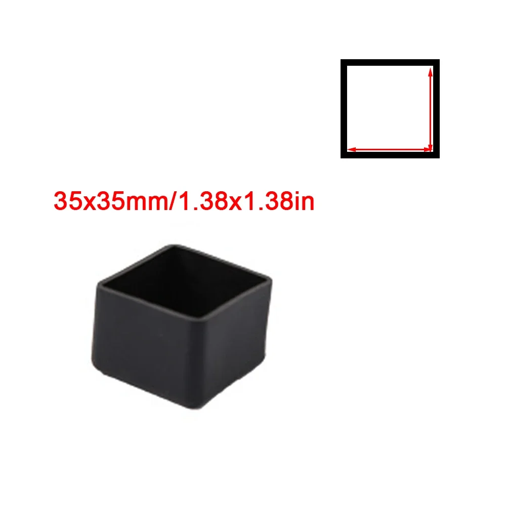 8-Pack Black Silicone Chair Leg Floor Protectors - Non-Slip, Noise-Reducing Furniture Caps