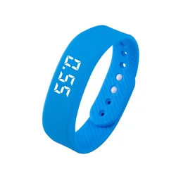 Waterproof LED Smart Wristband with Pedometer and Vibration Alarm (Blue)