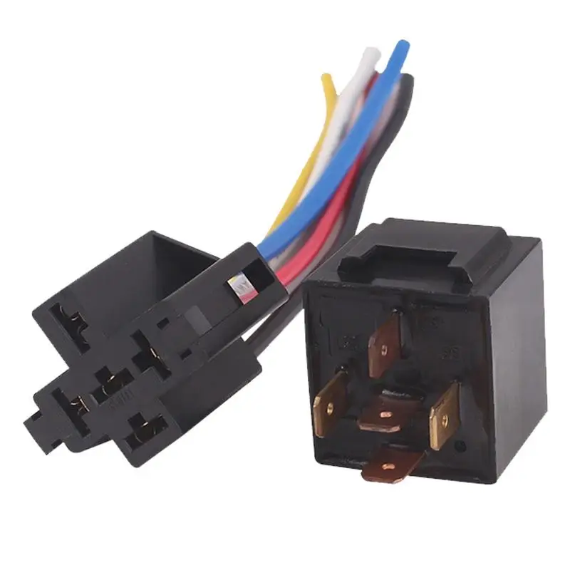 

Car Relay 12V/24V Waterproof Relay And Harness 4pin Automotive Relay Heavy Duty Copper Wires With The Fuse Relay Socket For Car