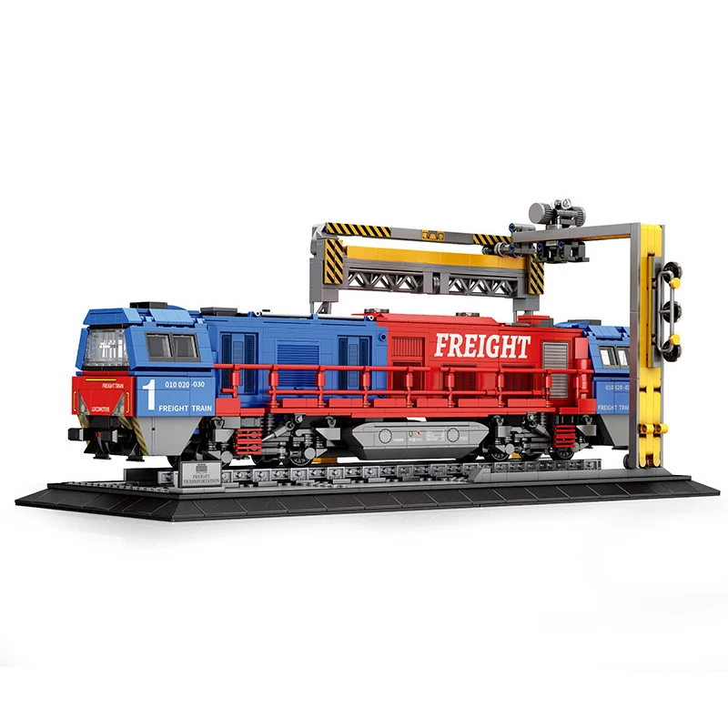 G2000 European Freight Train Model Building Blocks Moc 66021 Track Railway Transportvehicle Bricks Gift Toy Kids Boys