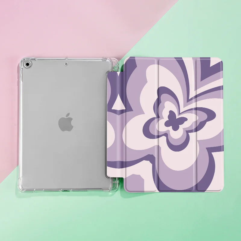 Butterfly Design Tablet Case with Pen Holder