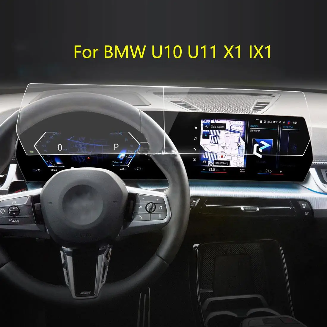 GAFAT Compatible Con BMW X1 IX1 U11/ X2 IX2 U10/ Serie 1 F70 2022-2024 2025 Protectores De Pantalla, 10,7" Navegación + 10,25" Cockpit Pantalla De Cristal Para IDrive 8, 9H Antiarañazos