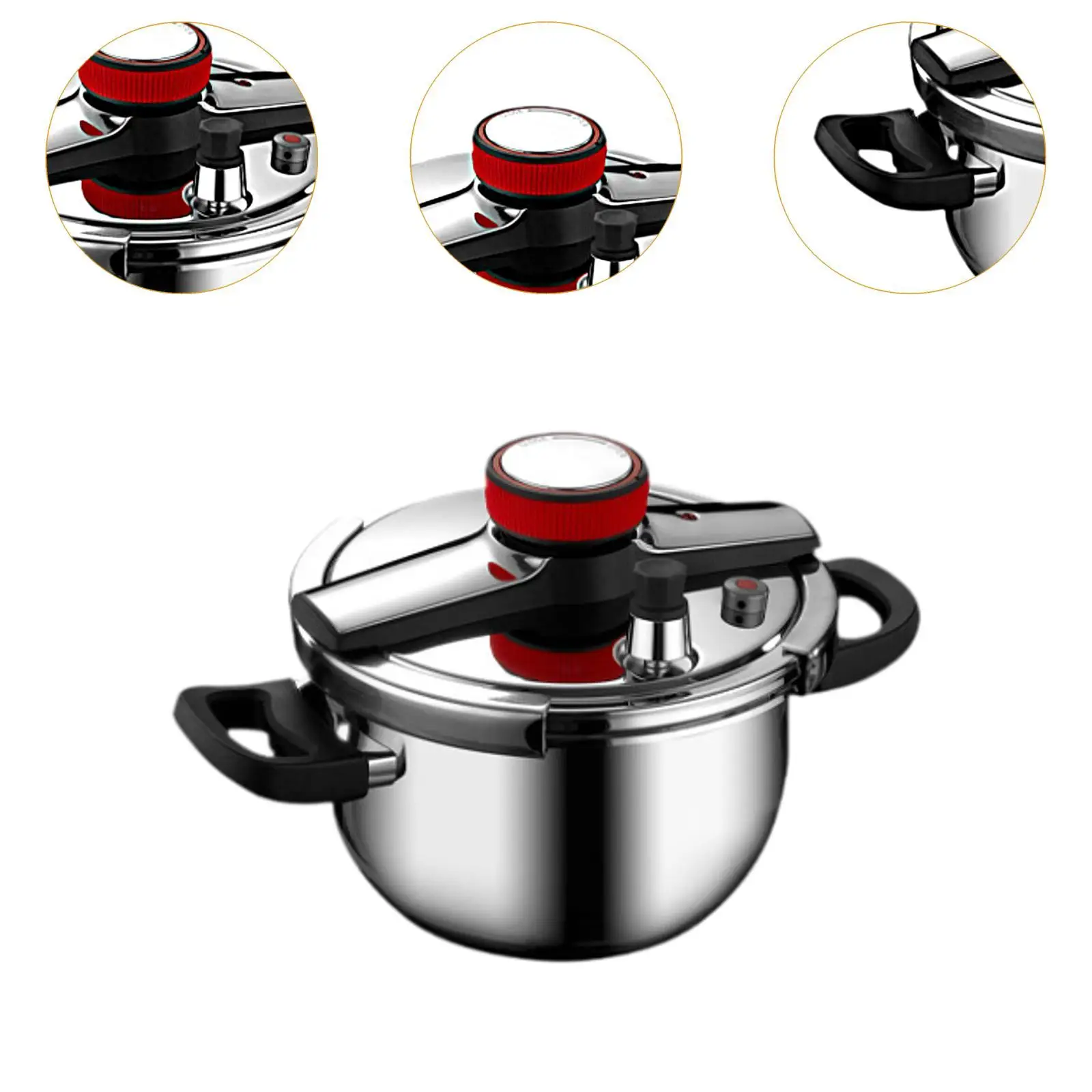 Stainless Steel Pressure Cooker Sturdy Portable for Home Kitchen Commercial Stainless Steel Pressure Cooker Sturdy Portable for Home Kitchen Commercial