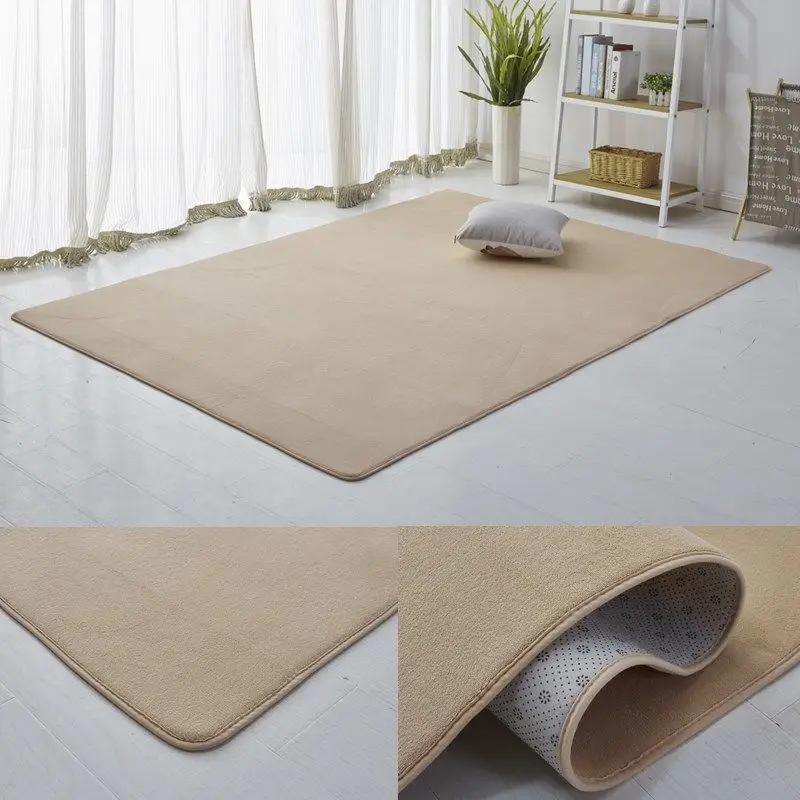 Floor Mat Coffee Mat Shaggy Rugs Living Room Carpet Sofa Coffee Table Rugs Bedroom Non-slip Soundproof Home Carpet Balcony Bay Window Mat