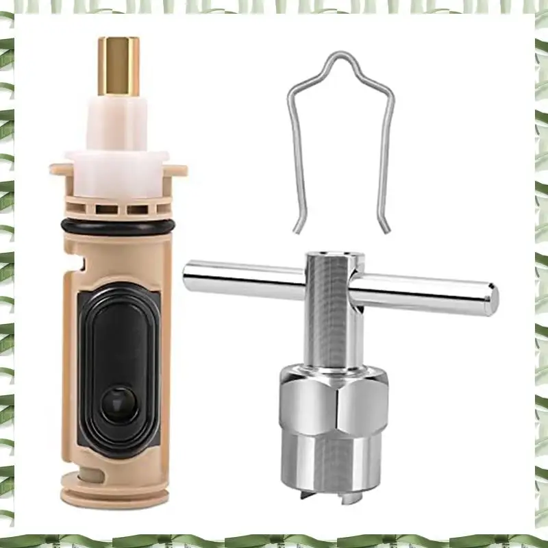 Professional Tool 1222 Replacement With 104421Puller Removal Tool & Clip Compatible , Bathtub Shower Valve Parts Repair Kit