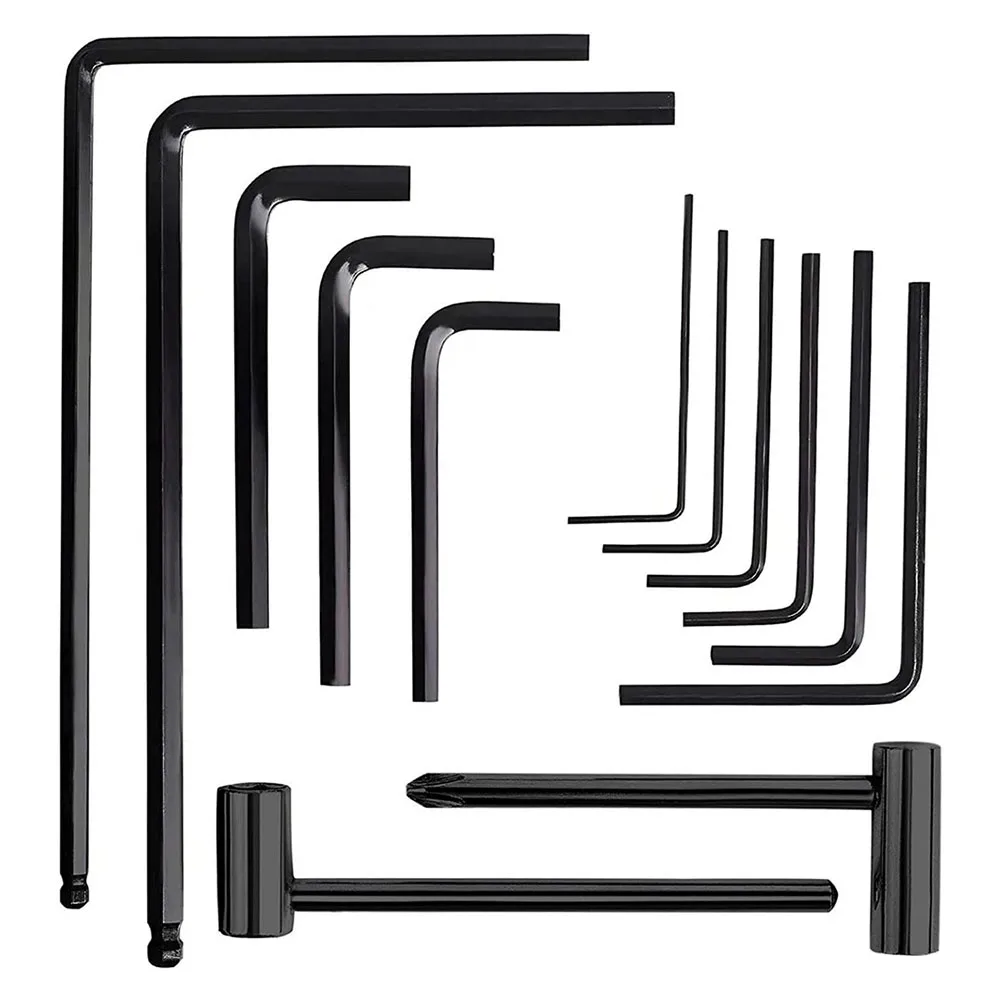 

13 шт. Г-образный шестигранный ключ с шестигранным ключом, шейный стержень для гитары для начинающих, аксессуары для музыкальных инструментов