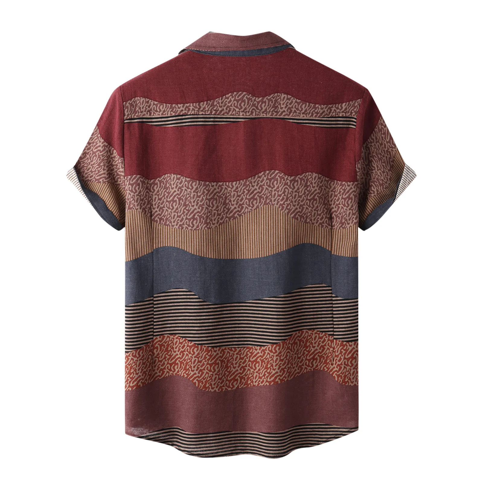Men's Shirts Loose Short Sleeves Vintage Ethnic Style Printed Casual Everyday Wear High Quality Office Shirts