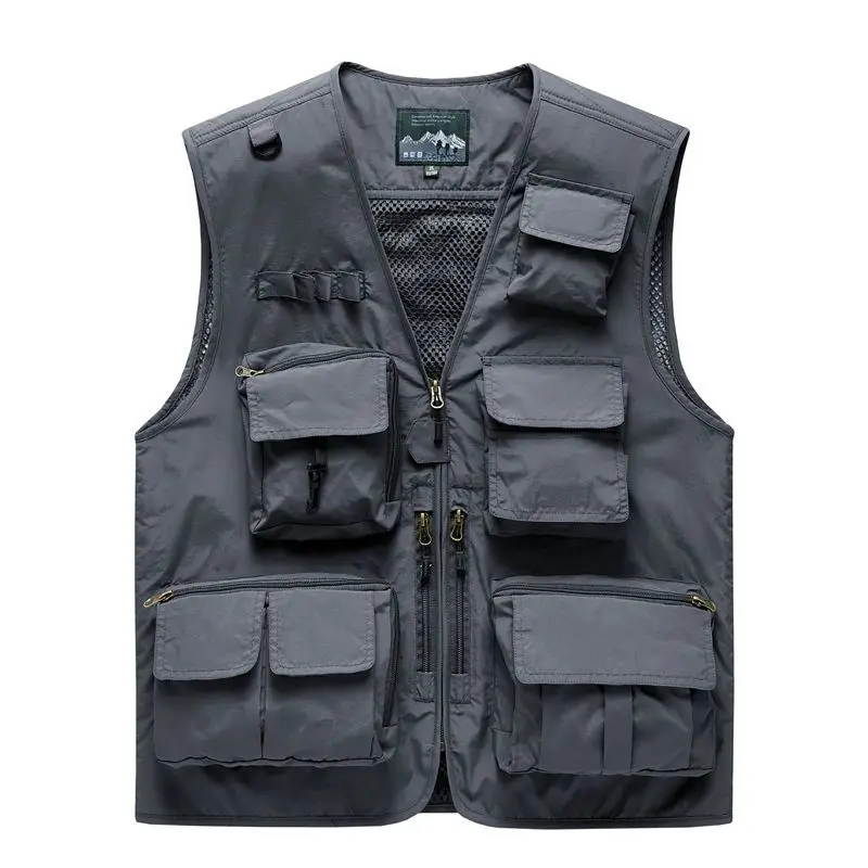 Plus Größe S-7XL Sommer Im Freien Taktische Weste Männer Casual Multi-taschen Mesh Atmungsaktive Weste Wandern Angeln Werkzeug Arbeit Weste_voghion.com