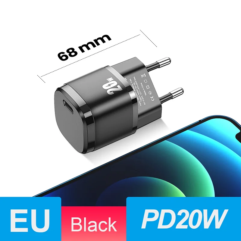 usb 5v 2a Elough PD Charger USB Type C Fast Charger For  iPhone 8 9 X 11 12 13 pro Xiaomi Huawei Samsung LG Laptop Portable Phone Charger usb c 5v 3a Chargers