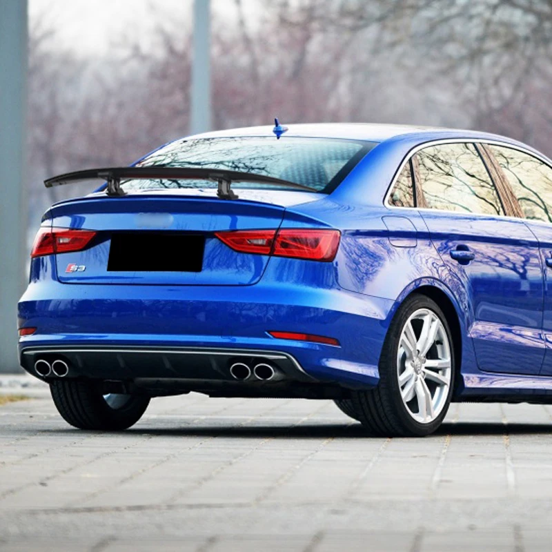 Audi S3 2014-2022 리프트 리어 스포일러 윙 트렁크 테일, 탄소 섬유 리모컨 개조 세단용 자동차 액세서리