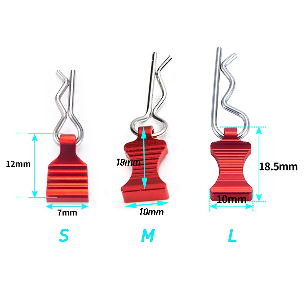 AXSPEED 4Pcs Metall R-typ Auto Shell Körper Feste Clips Pin mit Tab für 1/5 1/6 1/8 1/10 1/12 1/18 1/24 RC Auto Werkzeuge Teile – Detail 2