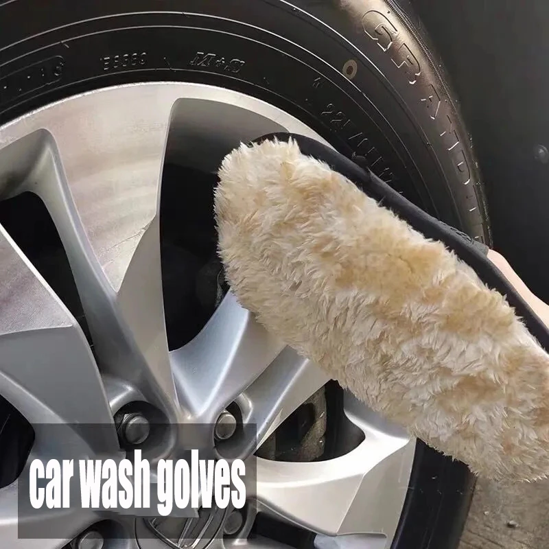 Microfiber Car Mitt Car Cleaning Gloves Microfiber Cleaning Gloves Microfiber Wool Soft Car Washing Gloves Cleaning Brush