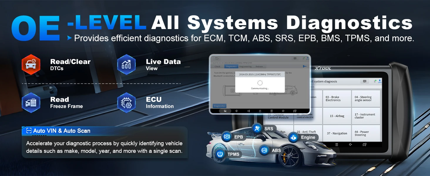XTOOL InPlus IP819TP TPMS-Diagnosegerät, TPMS-Programmiergerät, TPMS-Anlern- und Aktivierungsgerät, Reifendruckkontrollsensor-Programmierer, Kfz-Diagnosegerät, 3 Jahre kostenlose Updates – Detail 4
