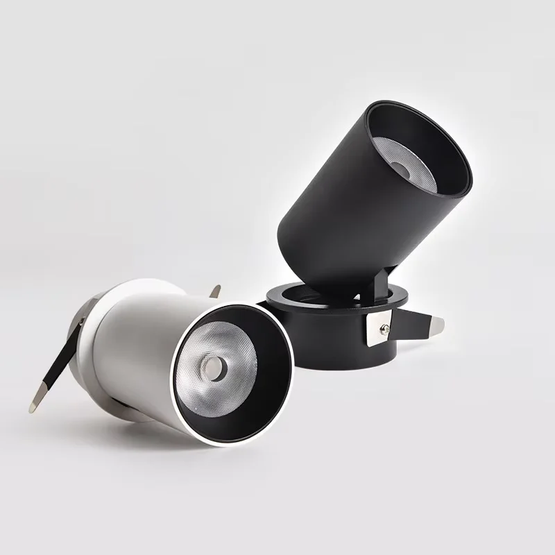 Dimmable foldable LED ceiling light 7W 12W 15W LED projector living room TV, background wall corridor COB, for ceiling downlight