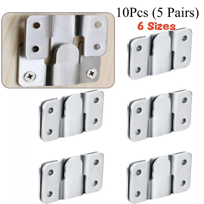 10-Pack Flush Mount Bracket Set for Hanging and Displaying Frames and Wall Decor