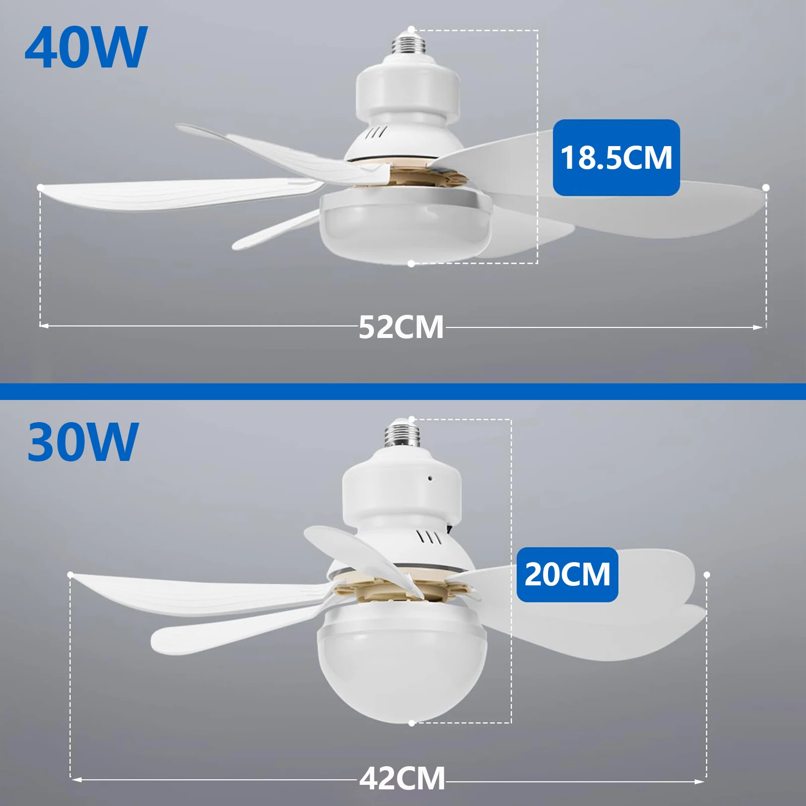 IRALAN Modern ceiling led light fan 52CM 42CM silent with remote control ceiling fan lamp for room office study kitchen 6