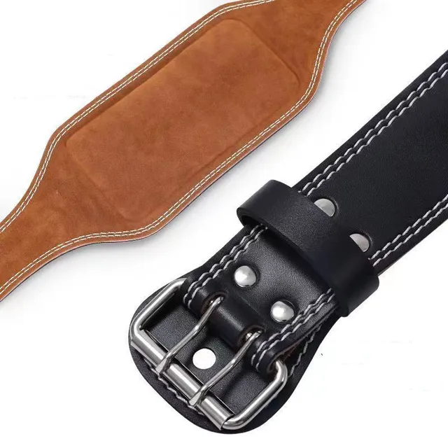 15CM Width Waist Support Sports Safety Belt Protection Fitness Deep Squat Hard Pull Weightlifting Belt PU Leather Fitness Belt 5