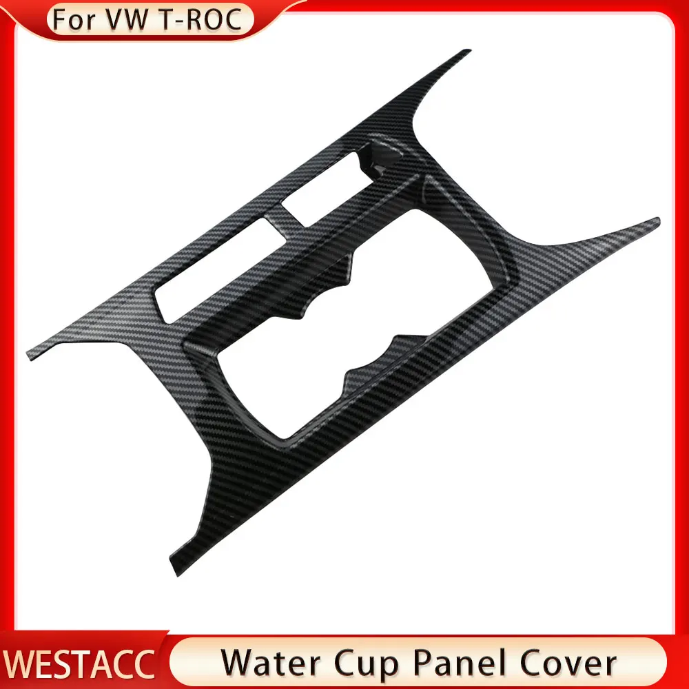 Car Central Console Water Cup Panel Cover Frame Sticker Trim For Volkswagen  Vw T-roc Troc 2018 2019 2020 2021 2022 Accessories - Interior Mouldings -  AliExpress