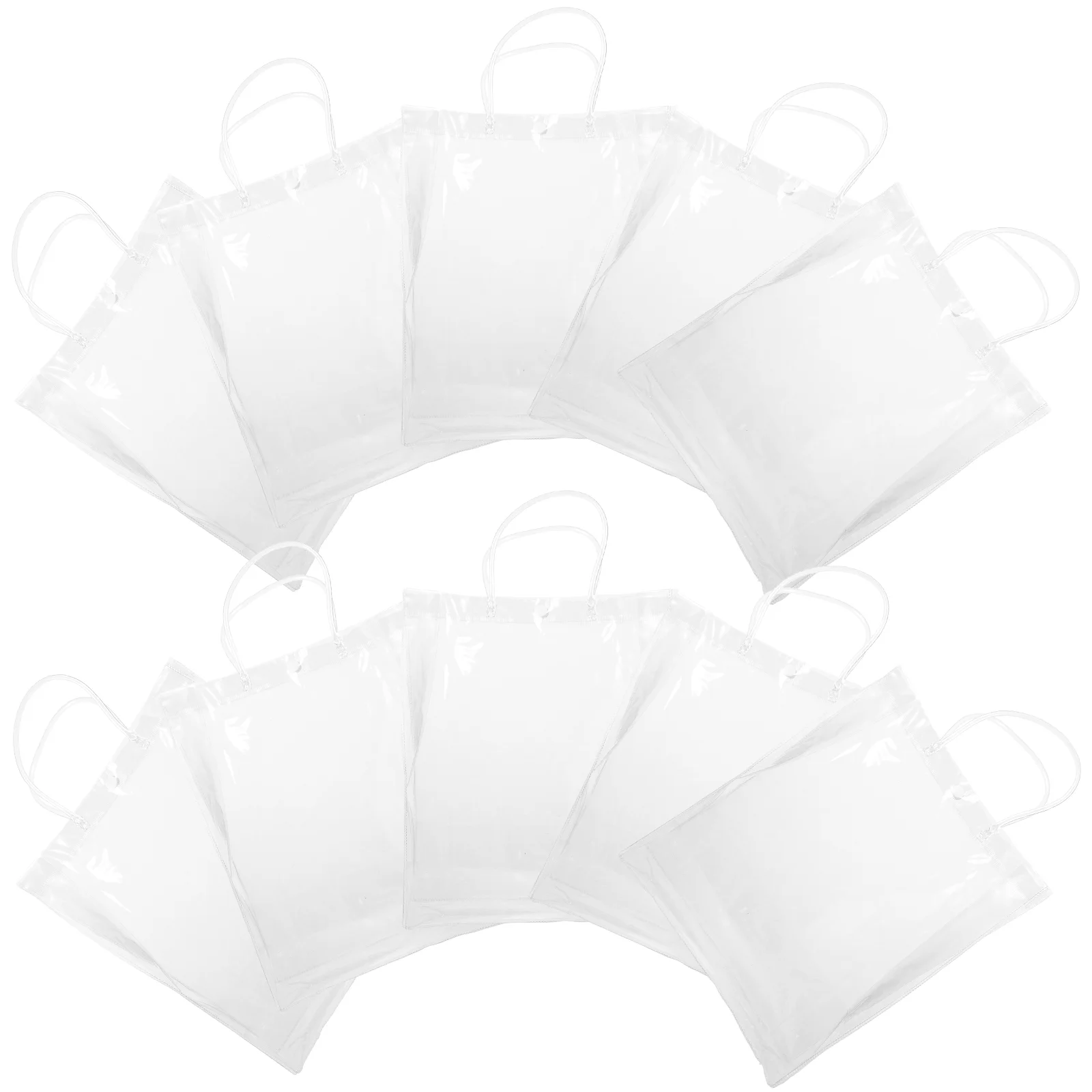 

10PCS Clear Bags Handheld Gift Bags Transparent Bottle Bags Party Favor